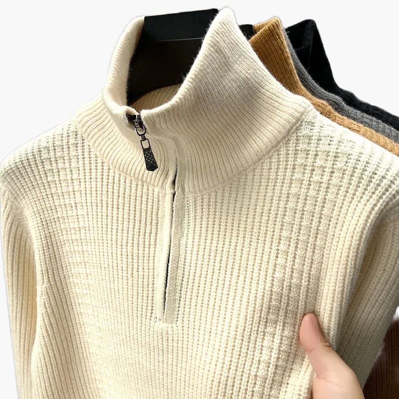 Felpa con zip e collo alto stile casual da donna, ideale per autunno e inverno