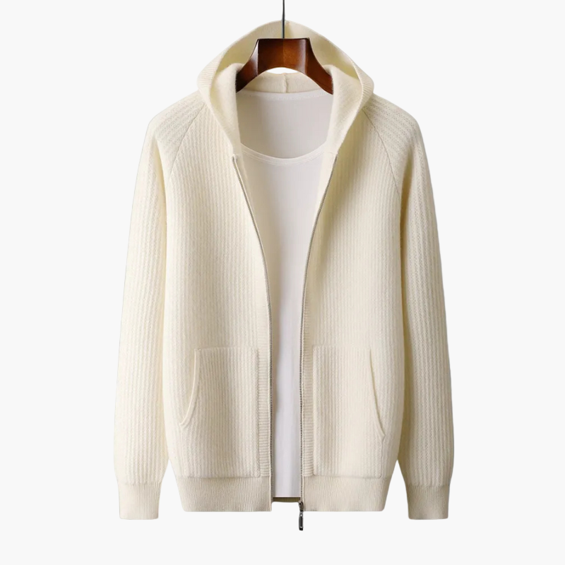 Felpa con cappuccio uomo con zip stile casual chic per uso quotidiano