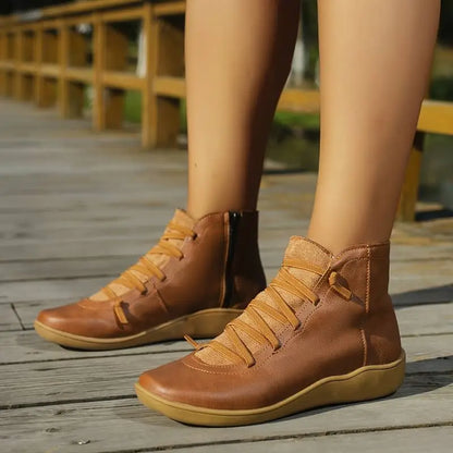 Botines de mujer confort estilo casual – Zapatos altos ideales para caminar y la temporada otoño-invierno