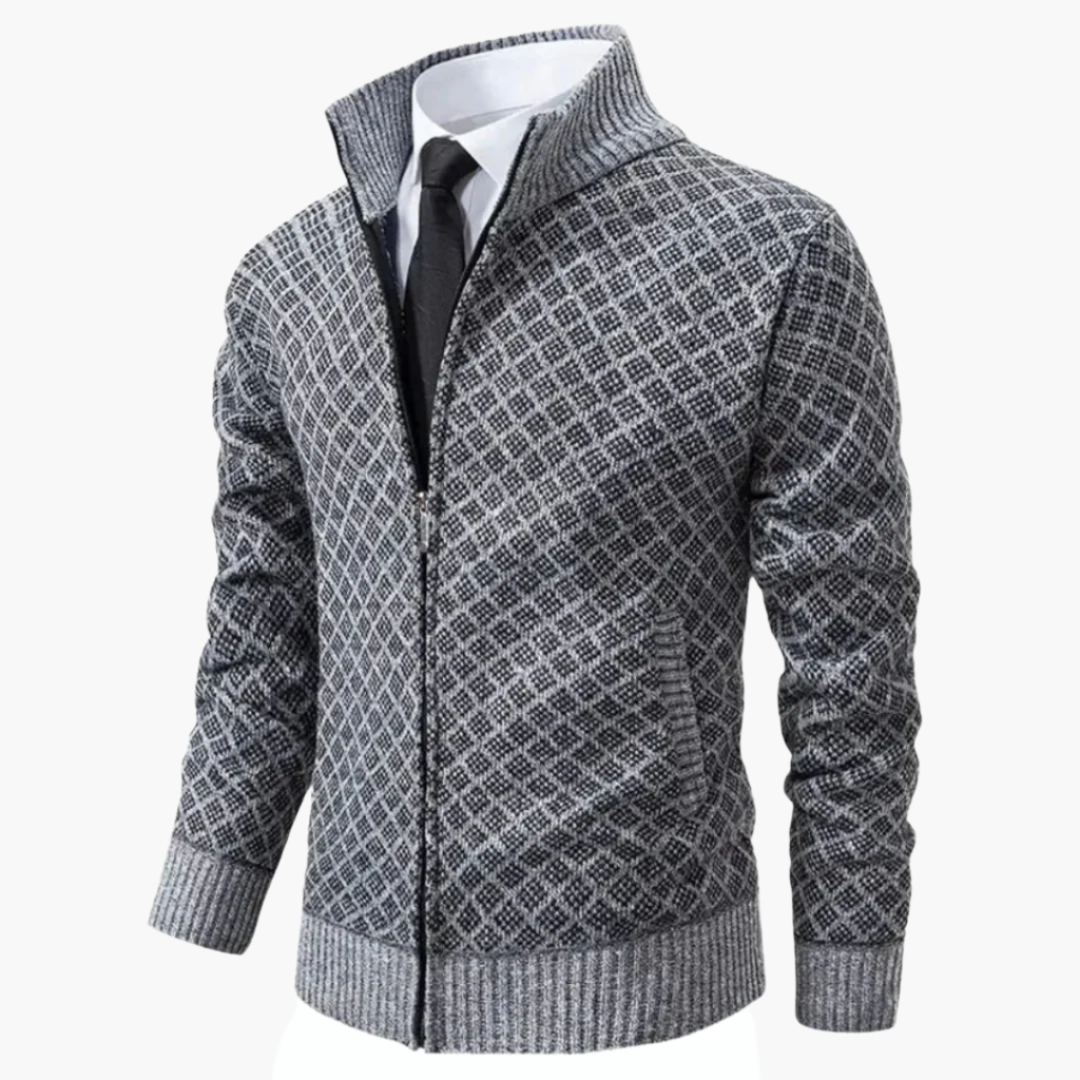 Chaqueta con cremallera elegante para hombre estilo negocios casual
