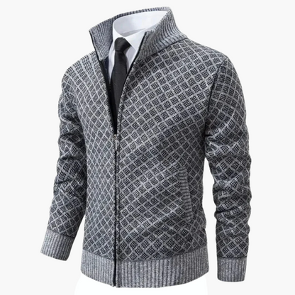 Chaqueta con cremallera elegante para hombre estilo negocios casual