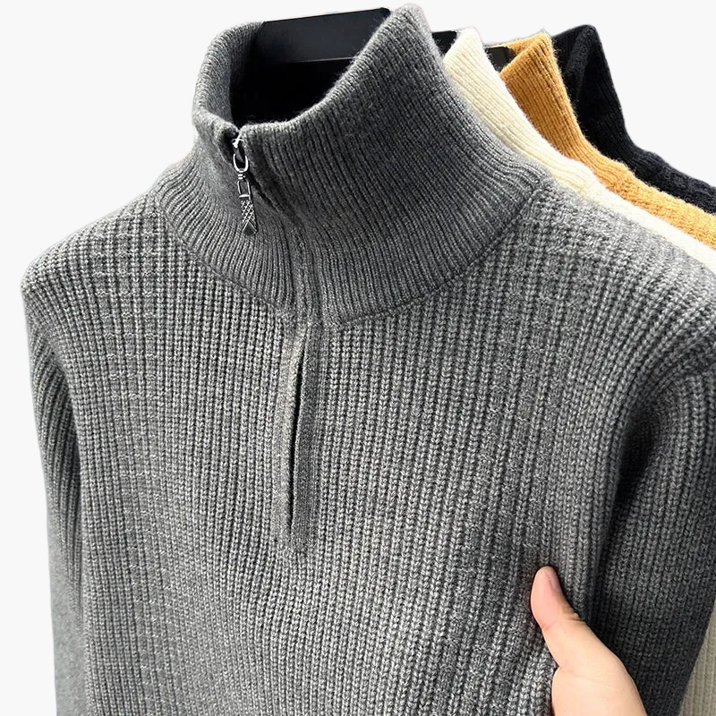 Felpa con zip e collo alto stile casual da donna, ideale per autunno e inverno
