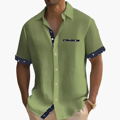 Camicia informale uomo stile estivo a maniche corte – ideale per uscite e vacanze