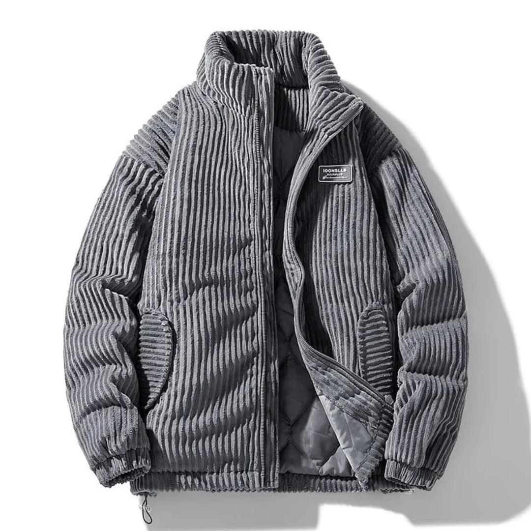Cordjakke urban stil for menn, ideell for høst og vinter
