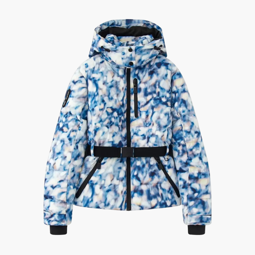 Chaqueta acolchada elegante para mujer con capucha y cinturón – Estilo moderno para el invierno
