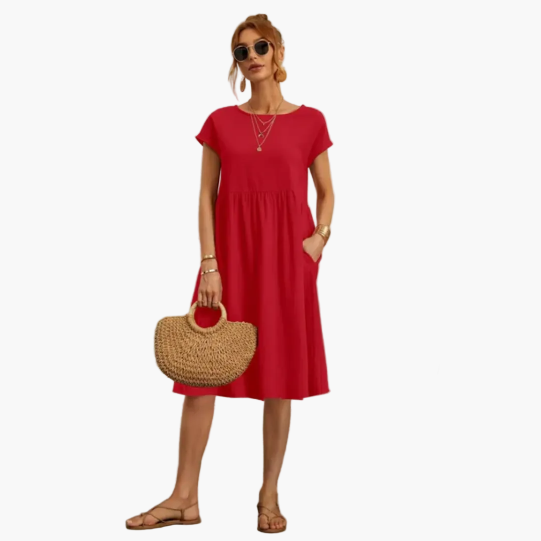 Robe d'été femme coupe ample style décontracté chic pour sorties et vacances