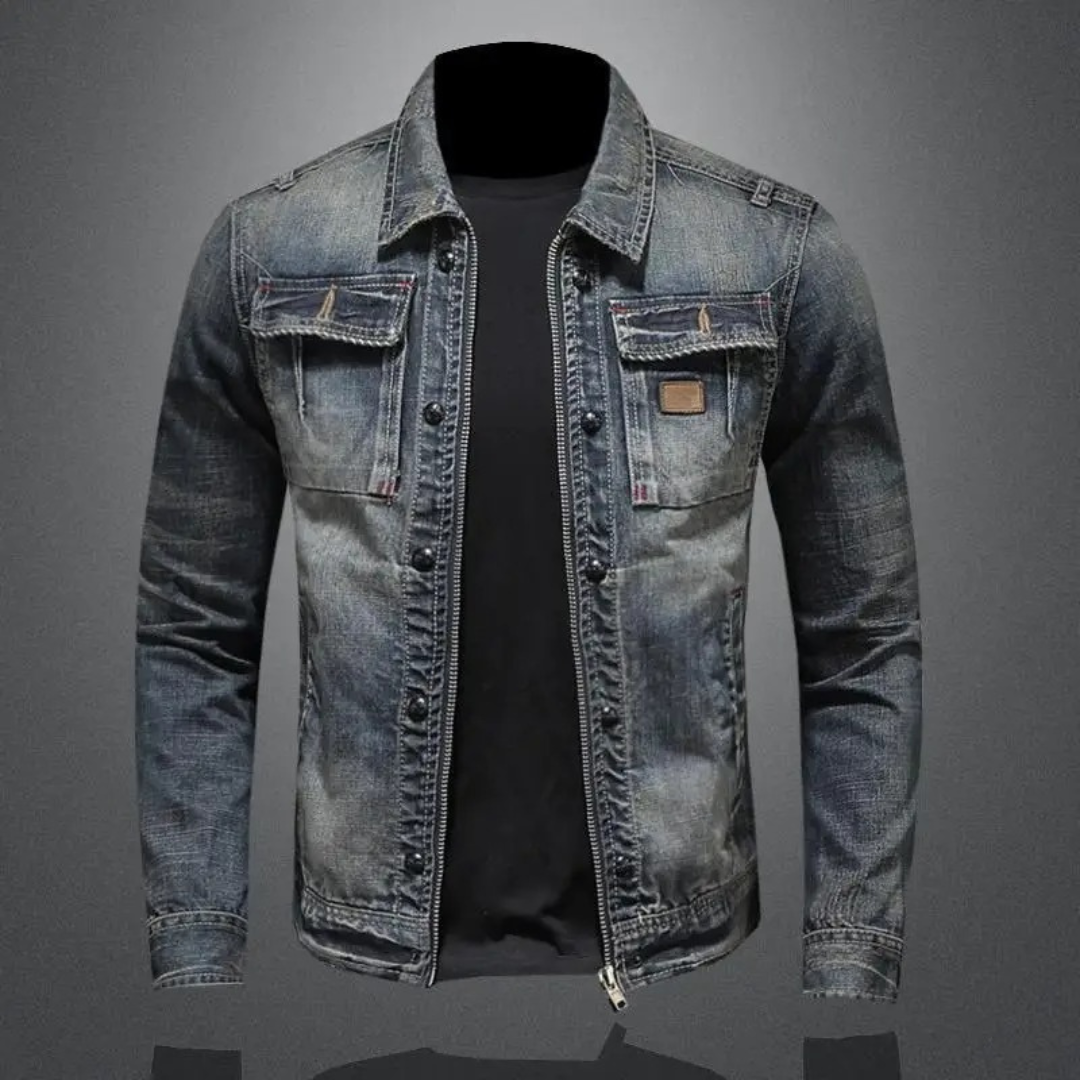 Męska klasyczna kurtka jeansowa – miejska elegancja i ponadczasowy look