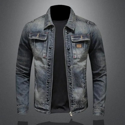 Męska klasyczna kurtka jeansowa – miejska elegancja i ponadczasowy look