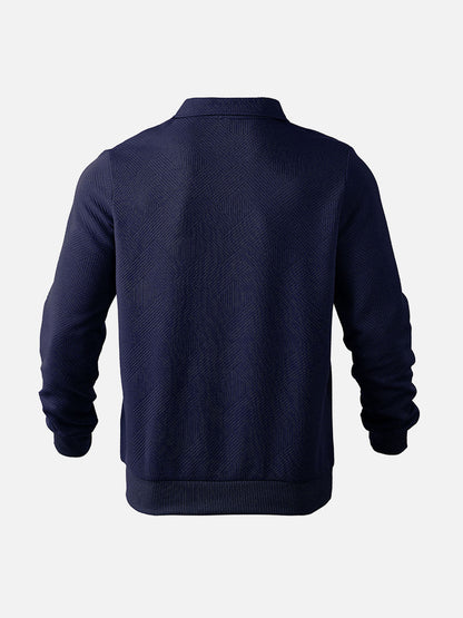 Pull demi-zip homme style décontracté chic pour bureau et loisirs