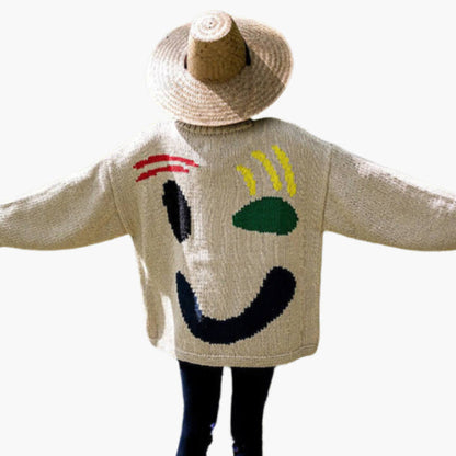 Comfortabele artistieke stijl trui voor dames – Ontspannen en originele look
