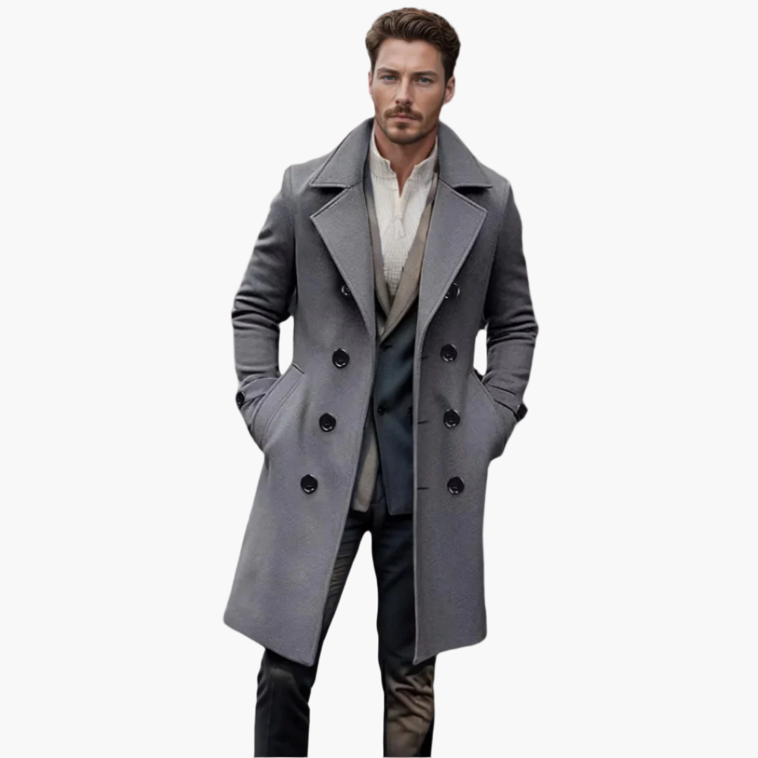 Manteau long élégant pour homme style italien – Vêtement habillé et urbain