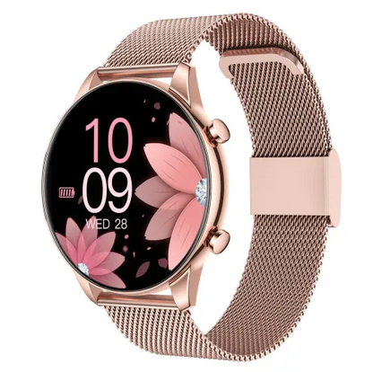 Donna – Ultra-Tynd Smartwatch til Kvinder med Fuld Touchskærm og Alsidige Fitnessfunktioner