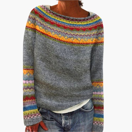 Damtröja i retrostil för hösten, elegant och bekväm, vintage-mode