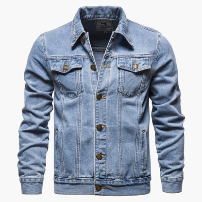 Giacca in Jeans Stile Classico da Uomo – Ideale per l'Uso Quotidiano e Polivalente