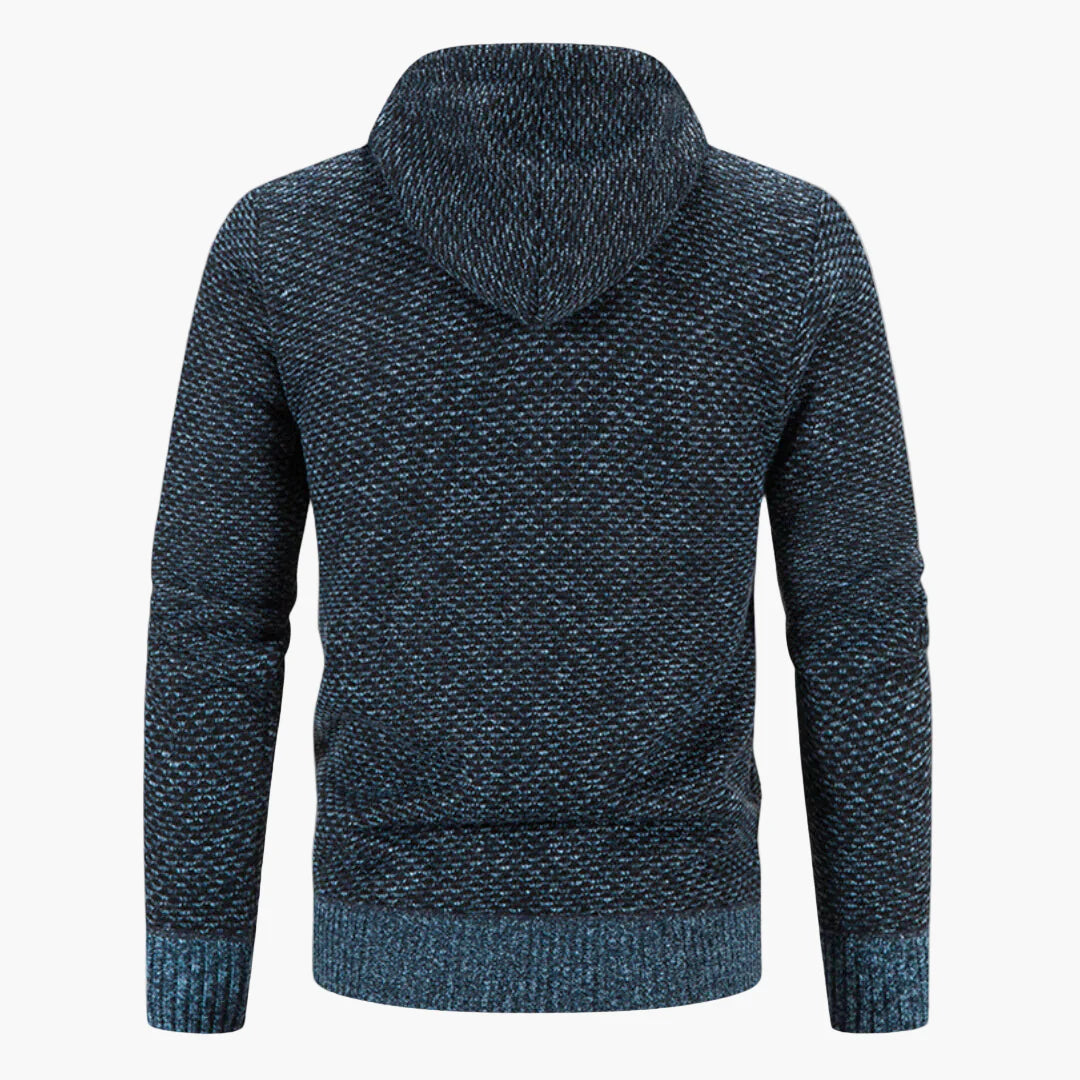 Gilet à capuche zippé homme style casual pour l’automne et l’hiver