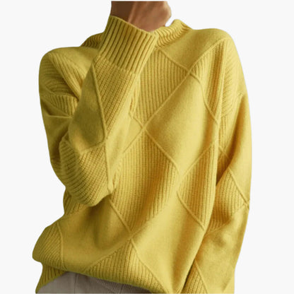 Damepullover med høj hals i smart stil – komfort og elegance til hverdag