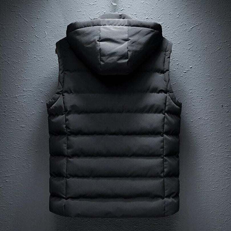 Gilet imbottito senza maniche uomo stile urbano per attività outdoor e quotidiane