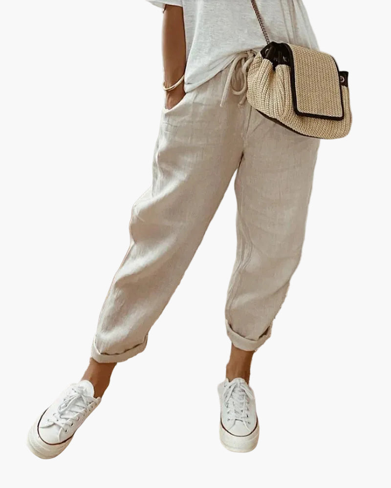 Pantalón informal estilo jogger para mujer – Aspecto urbano y cómodo, ideal para el verano