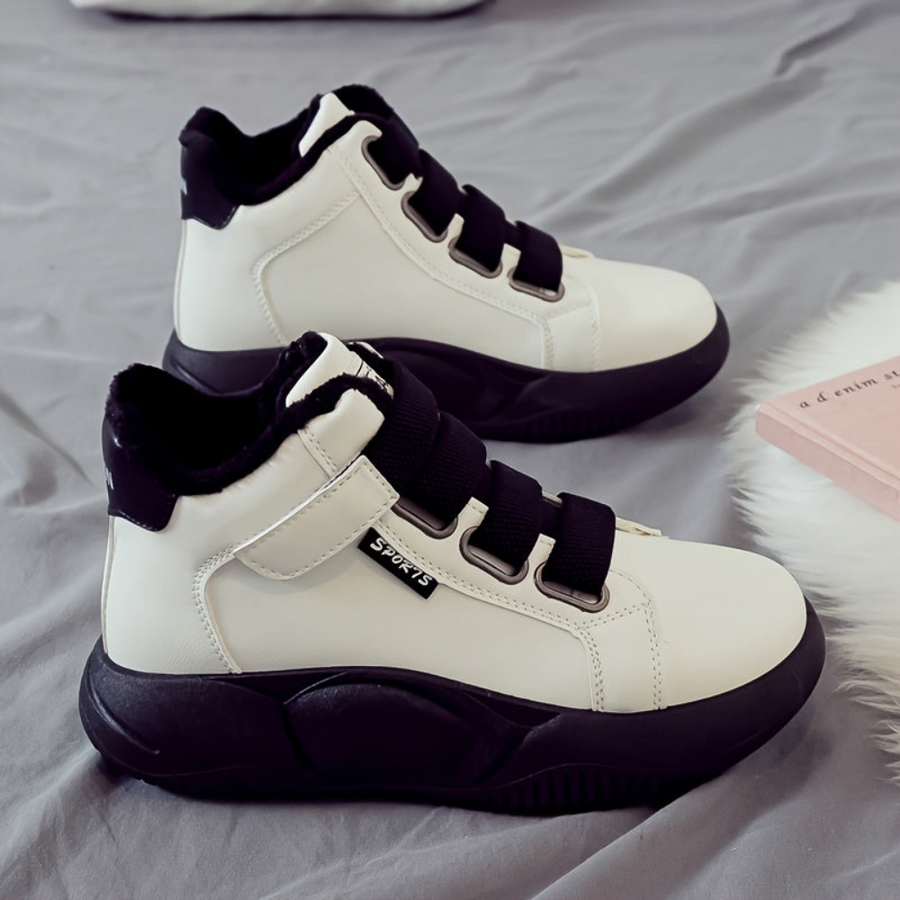 Damskie sneakersy za kostkę z grubą podeszwą i miękką wyściółką