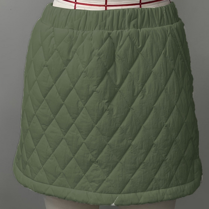 Jupe courte matelassée coupe trapèze taille élastique pour femme