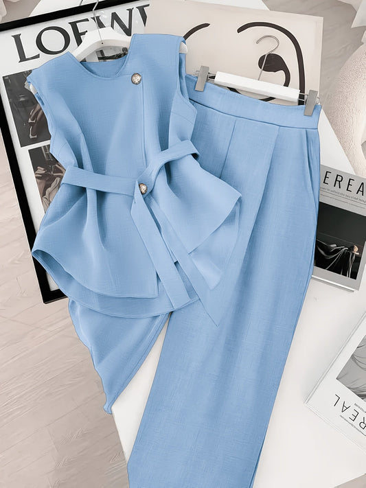 Elegant Two-Piece Women's Set Modern Style for Office and Events