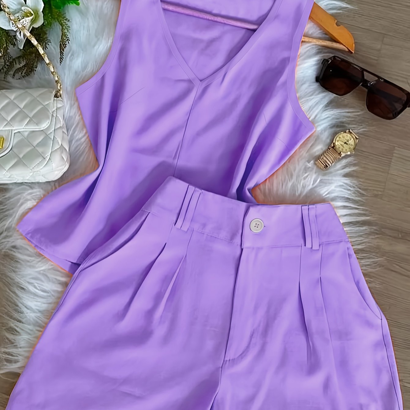 Ensemble Débardeur et Short Femme Style Décontracté Chic Été