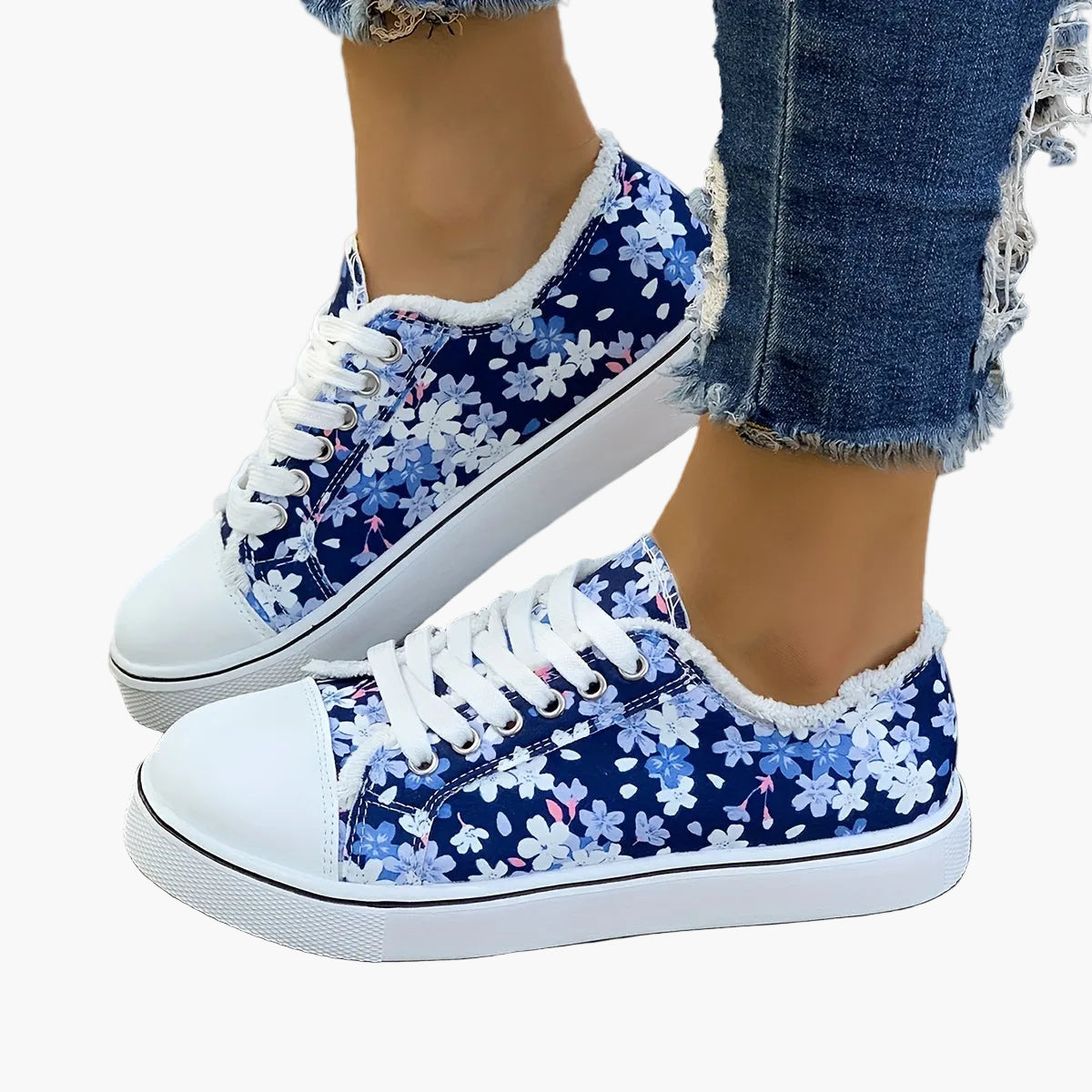 Baskets décontractées femme style floral tendance pour usage quotidien