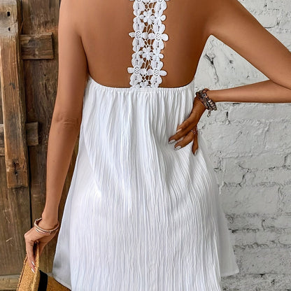 Robe mini décontractée dos nu style plage pour femme – coupe ample et élégante, idéale pour l'été
