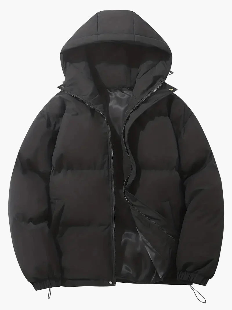 Heren donsjack met capuchon klassieke stijl voor de winter – Elegantie en stedelijke warmte