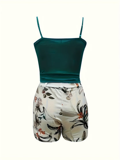 Combinaison Short Femme Élégante Style Estival pour Sorties et Vacances