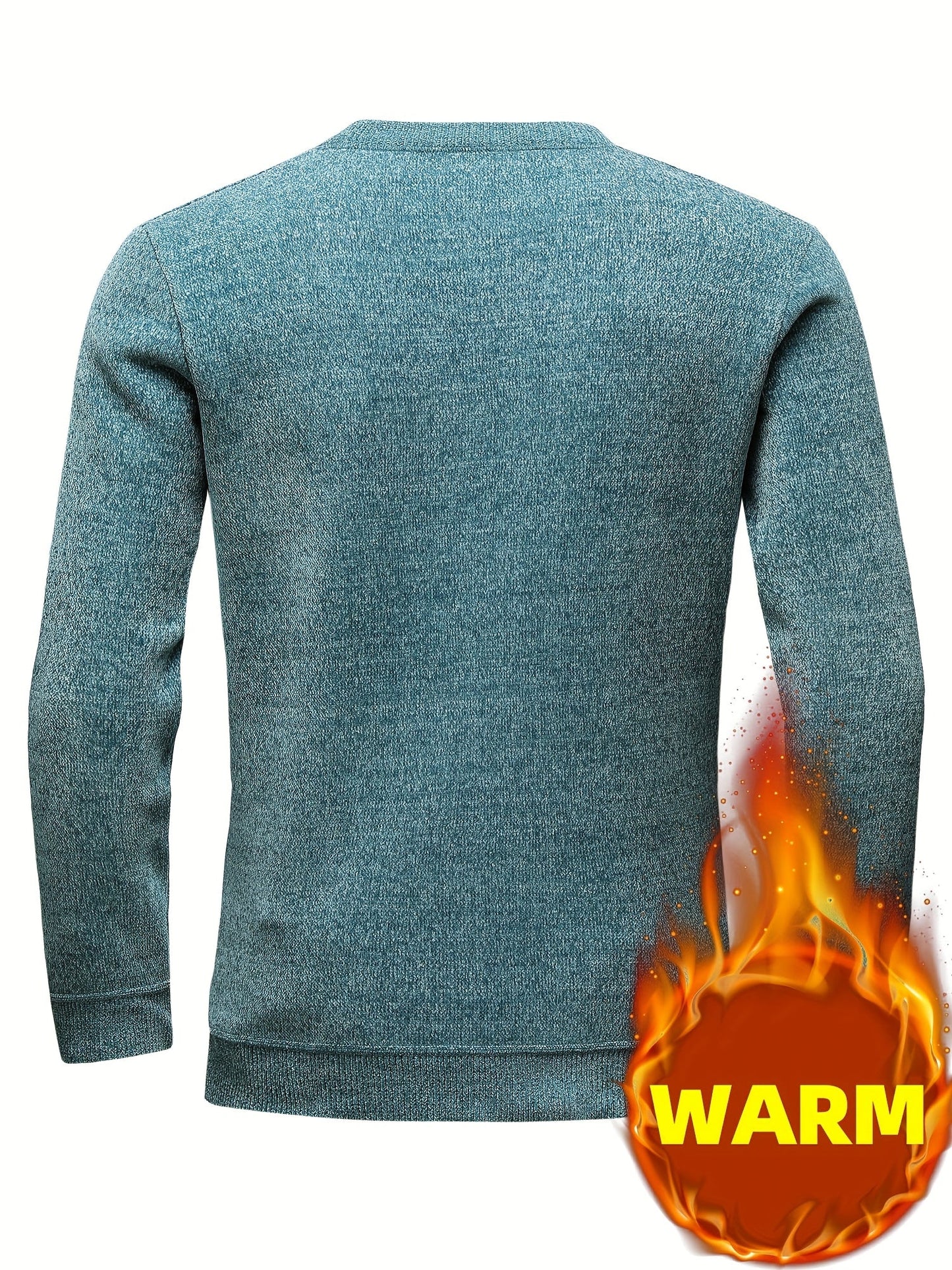 Pull Homme Col Rond Tricoté Maille Texturée Rayures Poitrine Manches Longues