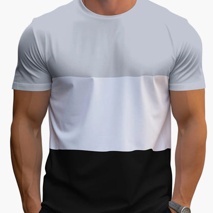 T-shirt Homme Style Décontracté à Bandes Contraste pour Usage Quotidien