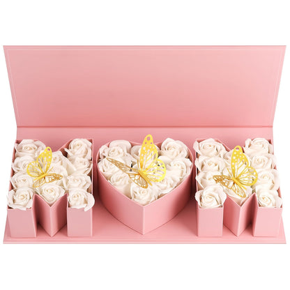 Cofanetto Regalo Fantasia Festa della Mamma Donna – Scatola Espositore Elegante con Scomparti Lettere e Cuore