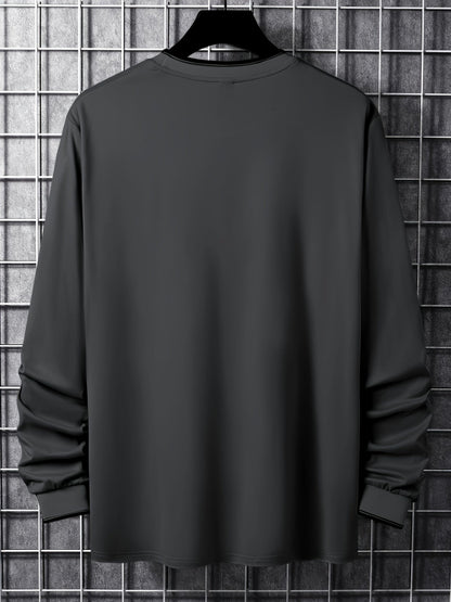 T-shirt Homme Manches Longues Col Rond Imprimé Chicago