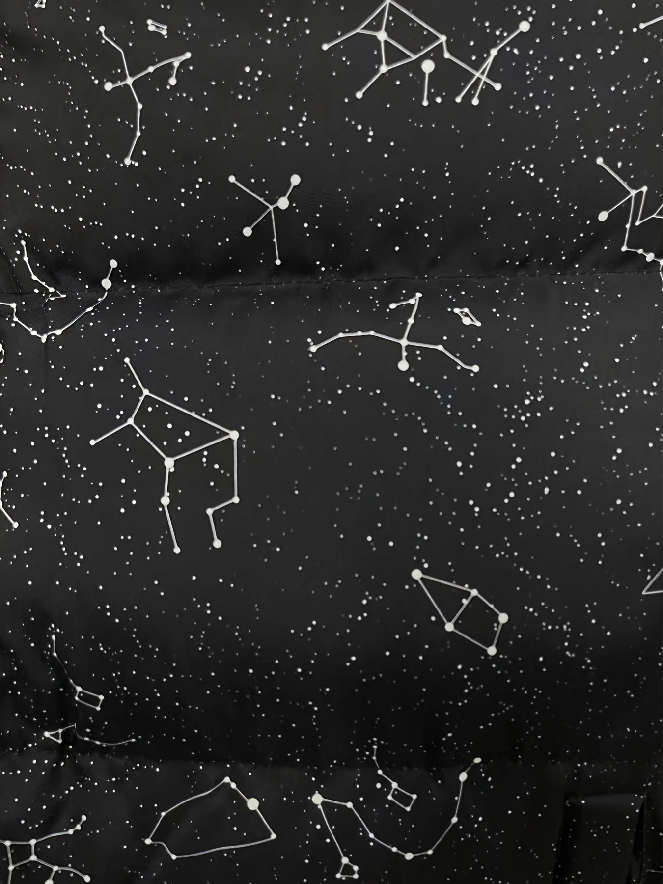 Doudoune matelassée col montant à motif constellation imprimé bicolore pour homme