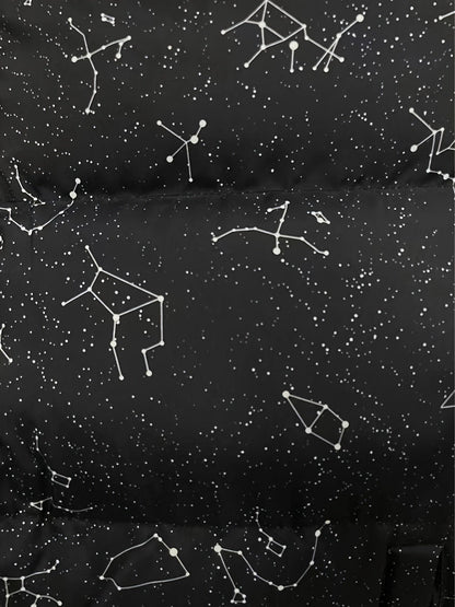 Doudoune matelassée col montant à motif constellation imprimé bicolore pour homme