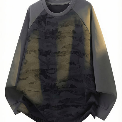 T-shirt à manches longues camouflage Raglan Vert Armée