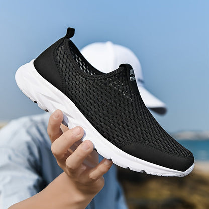 Zapatos deportivos casuales para hombre sin cordones - Estilo transpirable para caminar y entrenar