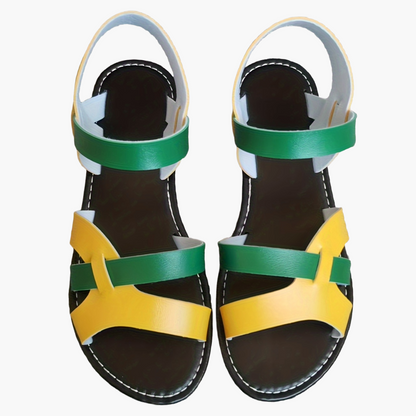 Eleganta platta sandaler för kvinnor med korsade remmar, avslappnad sommarstil