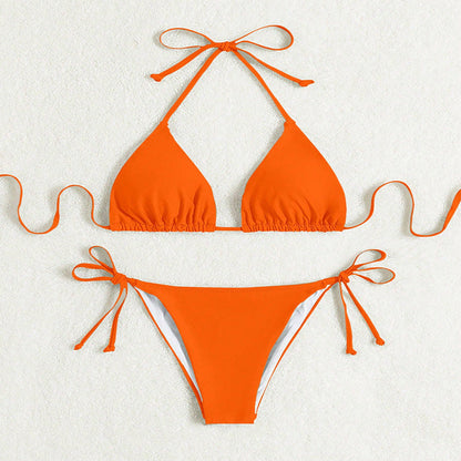Vanessa – Jednokolorowy bikini do wiązania