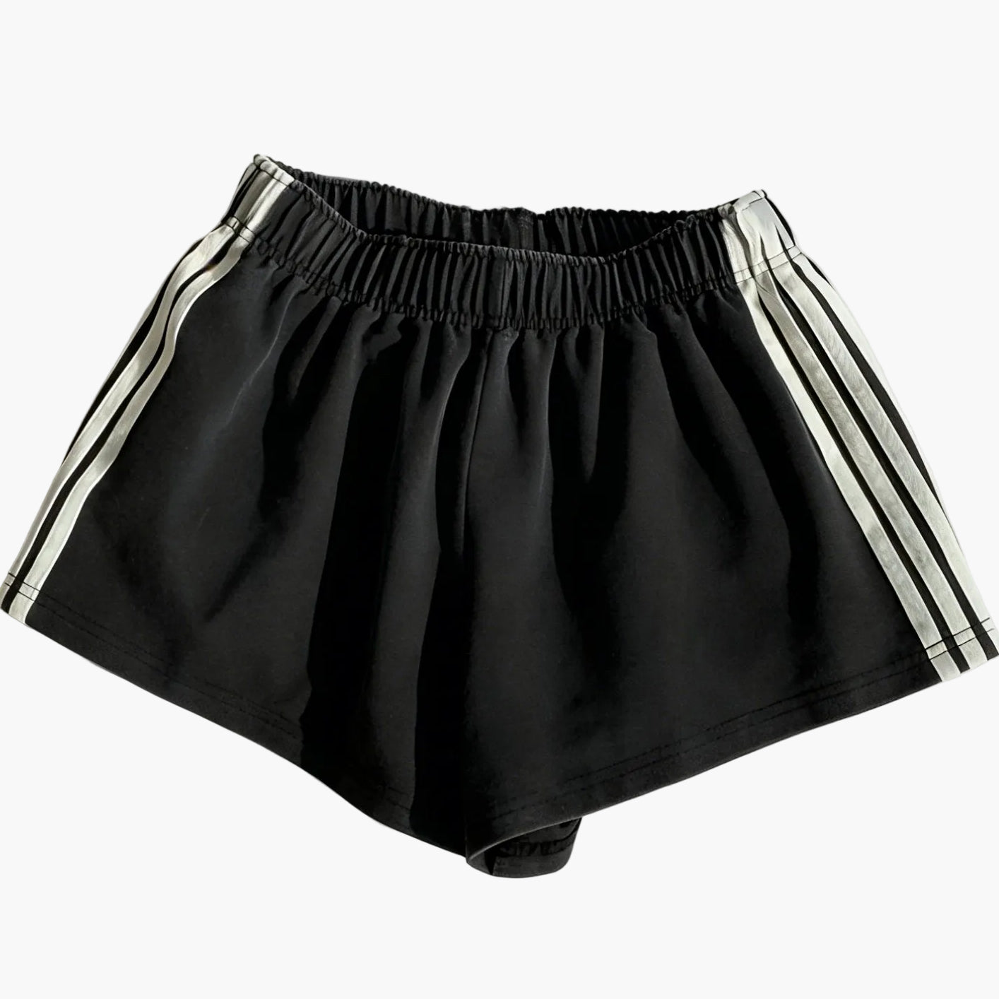 Shorts de sport femme à bandes latérales style décontracté pour running et loisirs