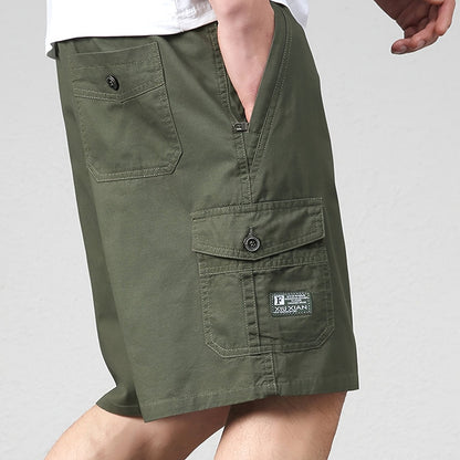 Pantaloni Cargo Corti Uomo Multi-tasche per Uso Quotidiano e Tempo Libero