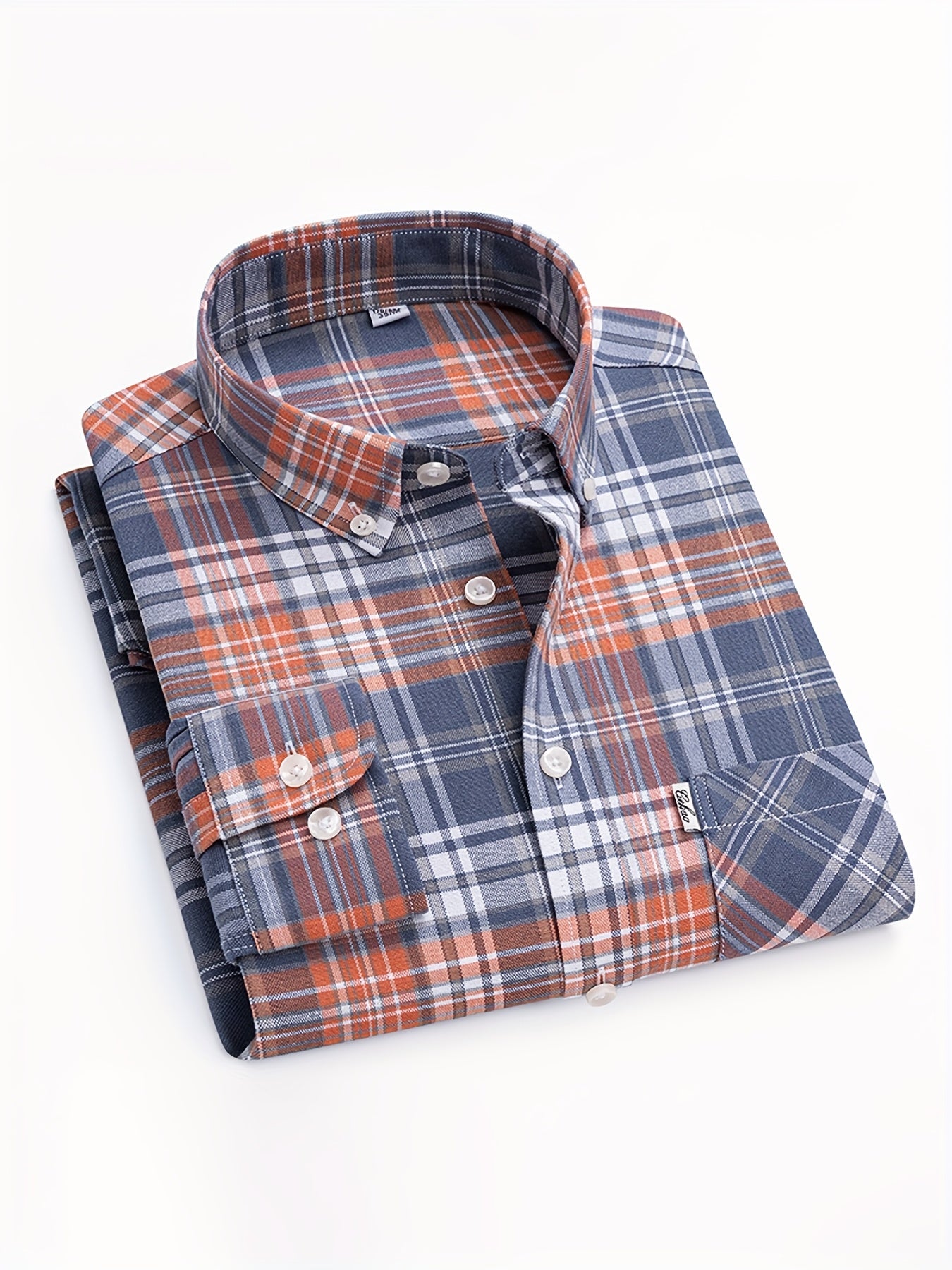 Chemise décontractée à carreaux pour homme, style week-end, manches longues, coupe régulière