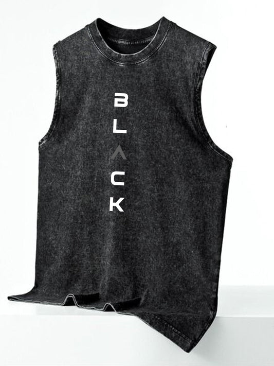 Trendy men's sleeveless tank top urban style with graphic print