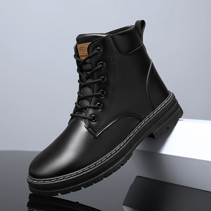 Bottes montantes homme lacets semelle contrastée style décontracté