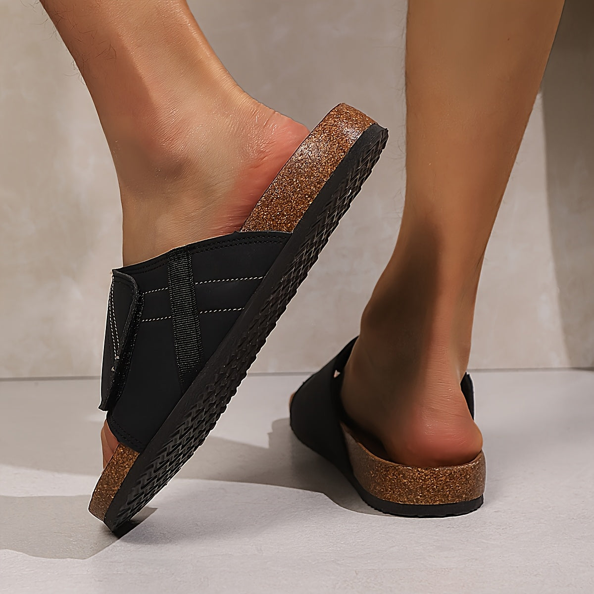 Sandales décontractées pour homme à enfiler avec semelle ergonomique – Idéal usage quotidien et détente