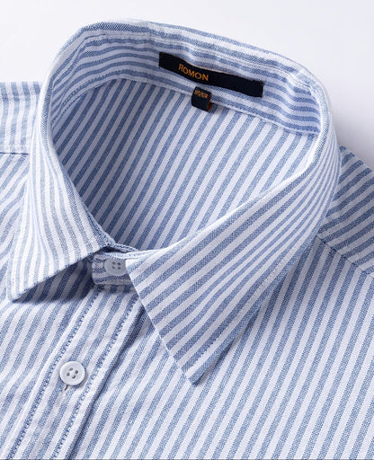 Chemise décontractée à rayures pour homme – Style polyvalent pour le quotidien et les loisirs
