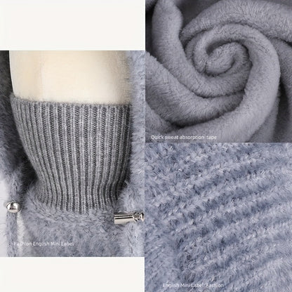 Cagoule tricotée femme avec oreilles de chat en matière douce