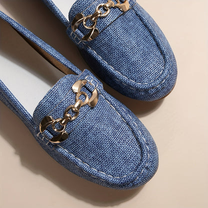 Mocassini Donna Eleganti Stile Casual con Catena Decorativa – Ideali per Uso Quotidiano e Città