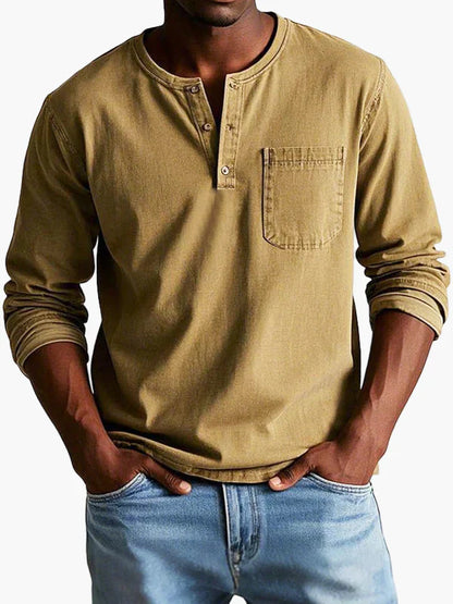 Herren-Henley-Hemd mit langen Ärmeln – Lässiger und eleganter Stil für alle Gelegenheiten
